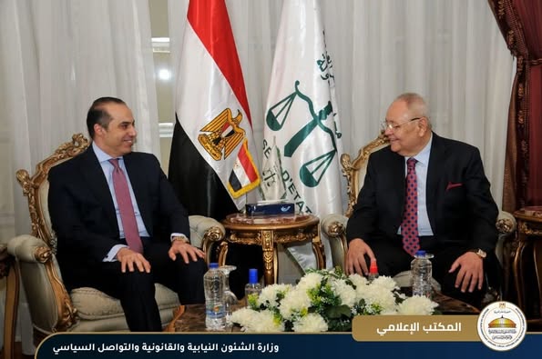 وزير الشئون النيابية يزور رئيس مجلس الدولة لتهنئته بمنصبه الجديد